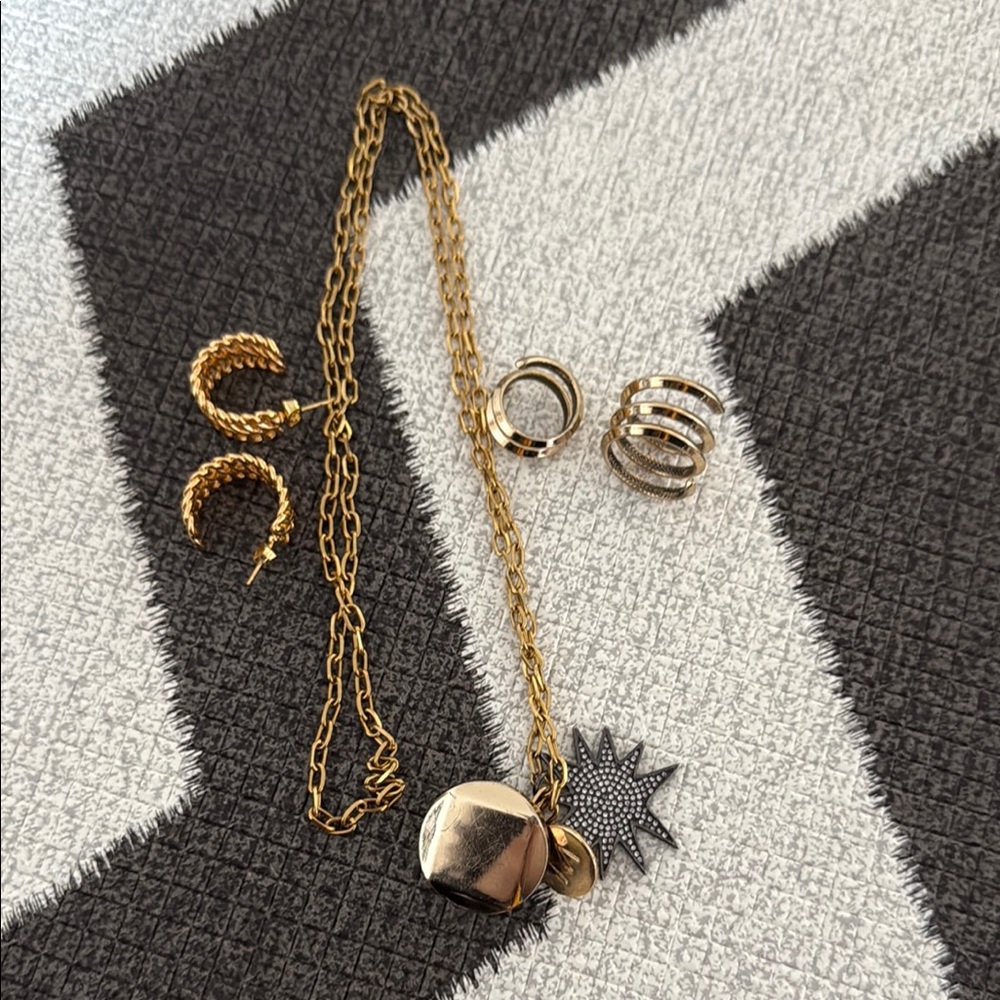 House of Harlow 1960 Gold and Silver Necklace